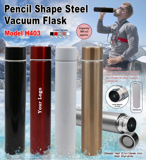 Pencil Shape Steel Vacuum Flask
