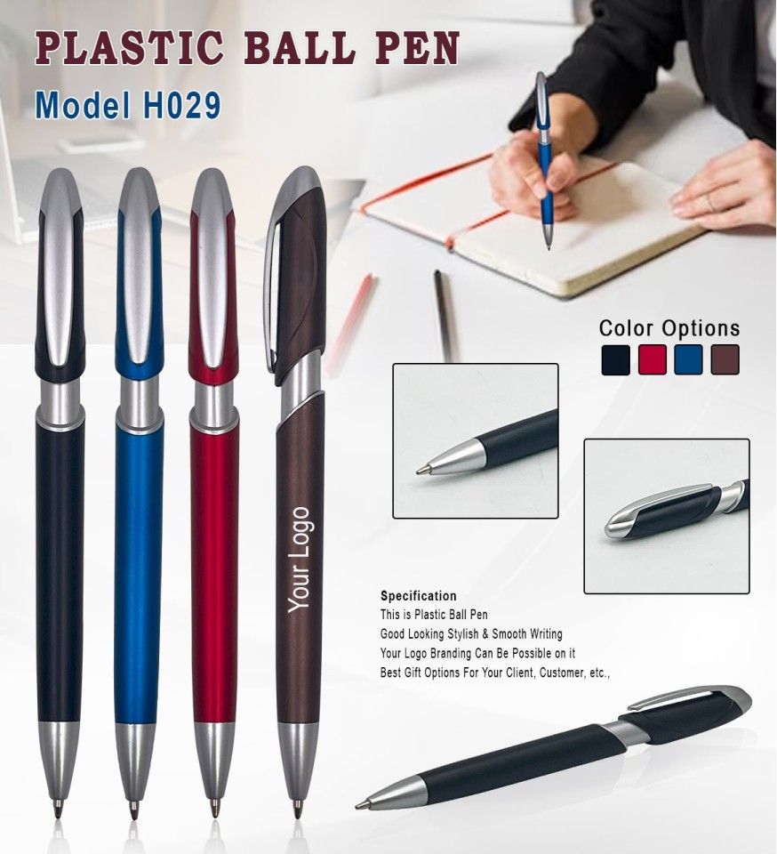 Plastic Ball Pen with Logo Branding 