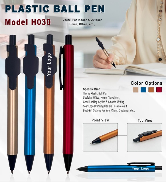 Plastic Ball Pen with Cap