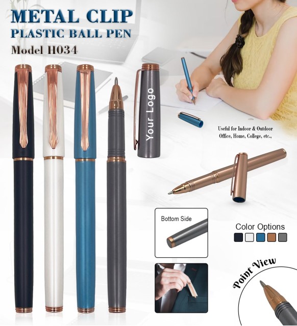 Metal Clip Ball Pen 