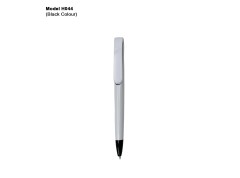 H044 Premium White Plastic Ball Pen with Custom Logo Printing for Corporate Gifting & Promotions