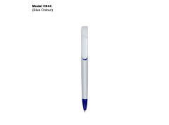 H044 Premium White Plastic Ball Pen with Custom Logo Printing for Corporate Gifting & Promotions