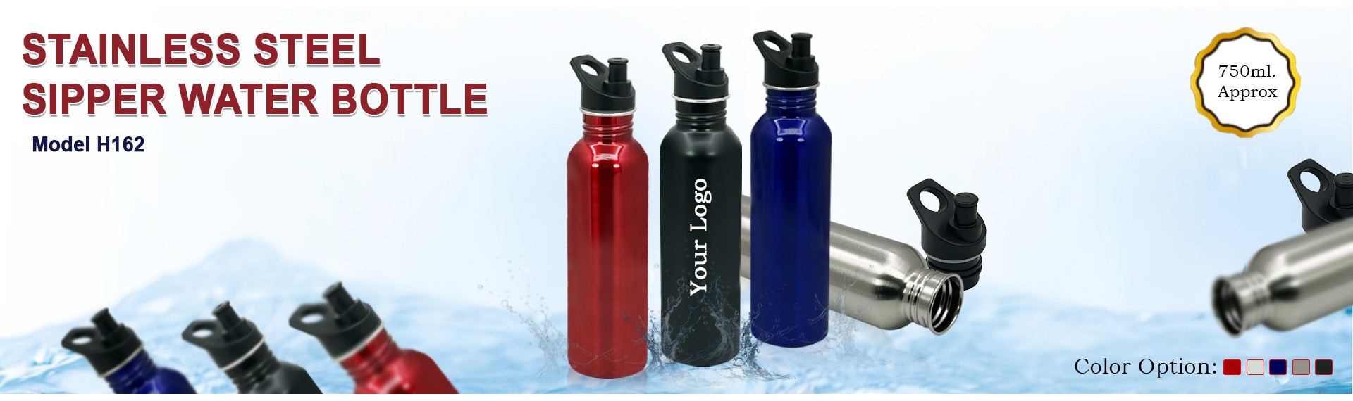 Stainless Steel Sipper Water Bottle
