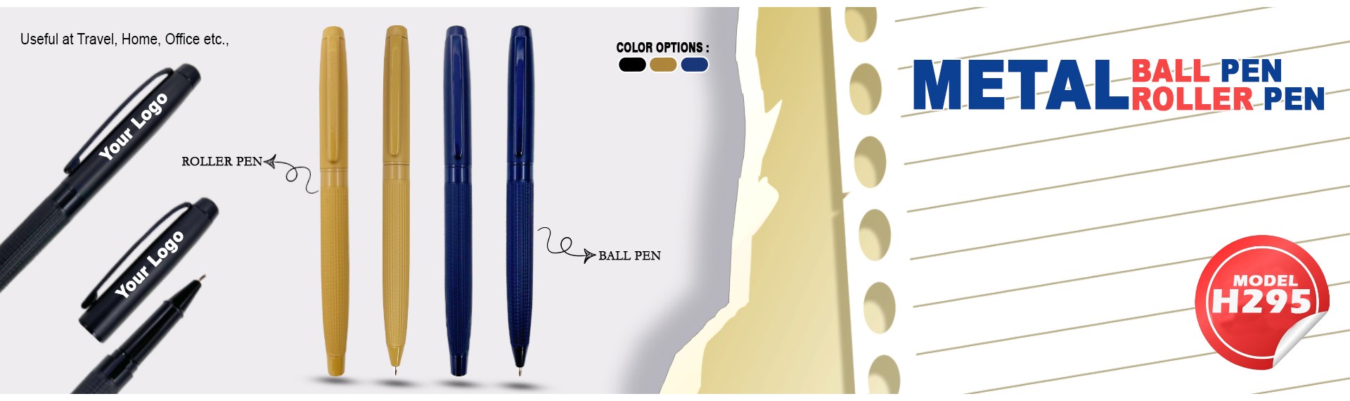 Metal Ball & Roller Pen 