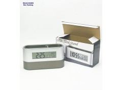 DESKTOP STATINORY HOLDER WITH SMART DIGITAL CLOCK