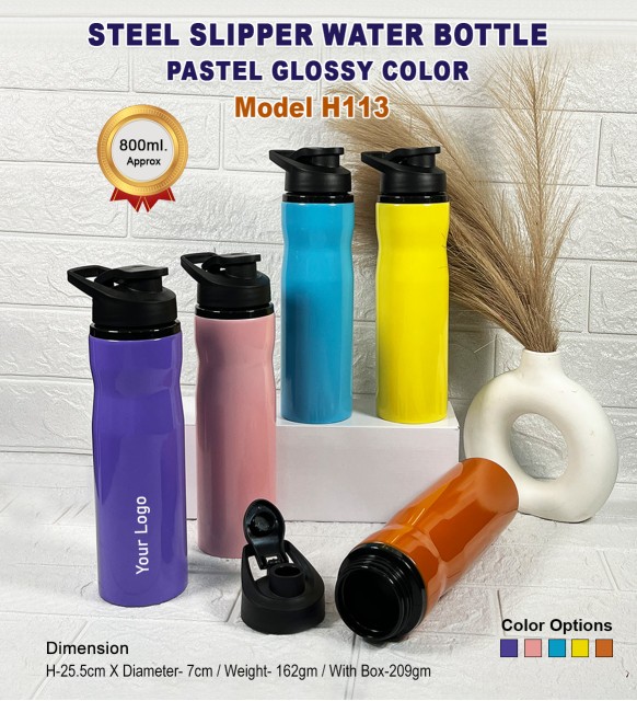 Steel Sipper Water Bottle-Pastel