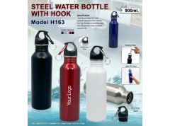 Steel Water Bottle With Hook
