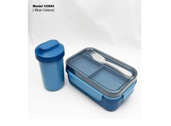 3 COMPARTMENT LUNCH BOX WITH BOTTLE, SPOON & FORK