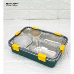 4 Compartment Lunch Box With Spoon & Fork 