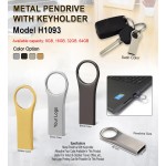 Pendrive With Keyring Holder - Gold