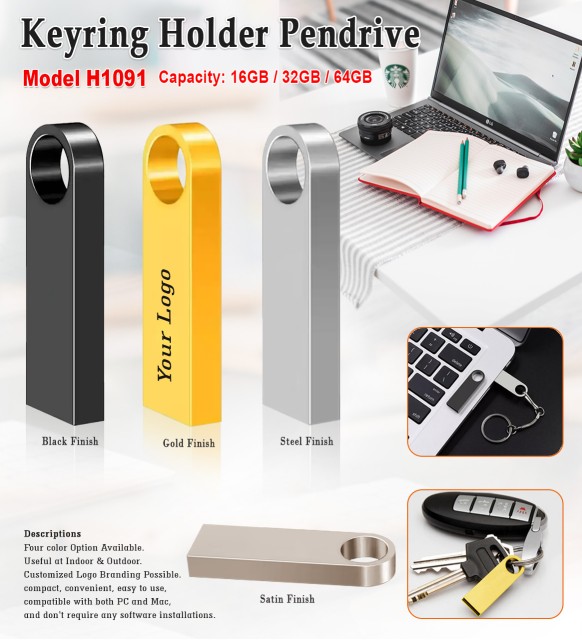 Pendrive With Keyring Holder