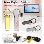 Round Keylock Pendrive - Gold 