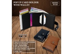 H1124 Premium Pop-Up Card Holder Wallet with RFID Style Aluminum Card Case for Corporate Gifting