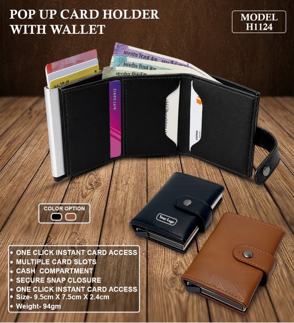 POP UP CARD HOLDER  WITH WALLET 