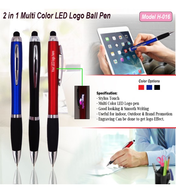 2 in 1 LED Ball Pen 