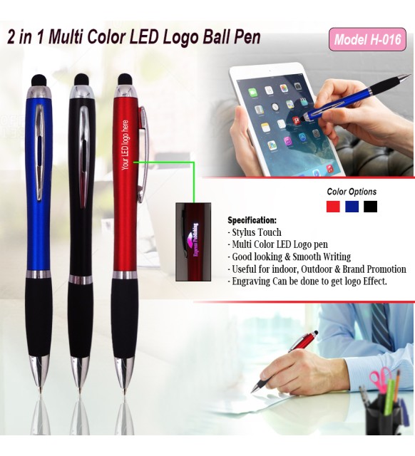 2 in 1 LED Ball Pen 