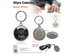 JR1235 Premium 50-Year Metal Calendar Keychain