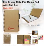 H811 Eco-Friendly Spiral Memo Pad with Pen for Corporate Gifting