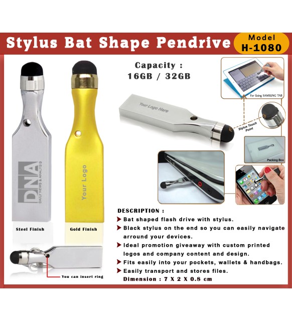 Stylus Bat Shape Pendrive